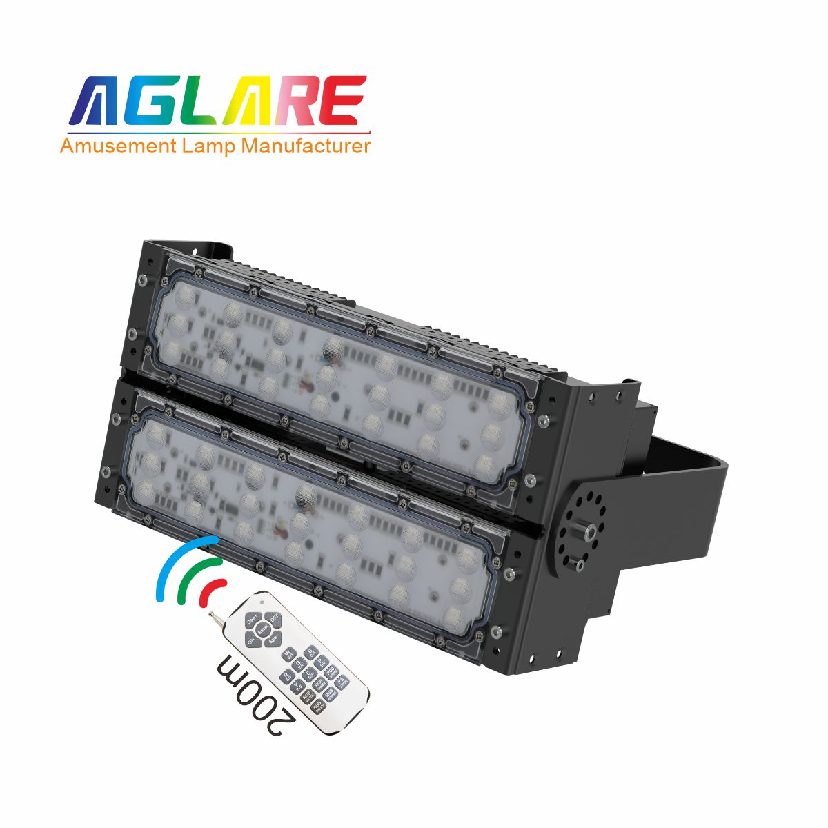 100W LED彩色泛光灯 RGB投光灯带遥？？？仄