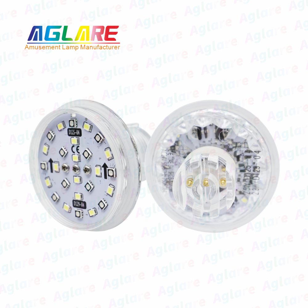 D125 + D129 自动程序 60 mm  RGB+W LED 像素 装饰灯，，带 3 芯接口，，适用于娱乐照明